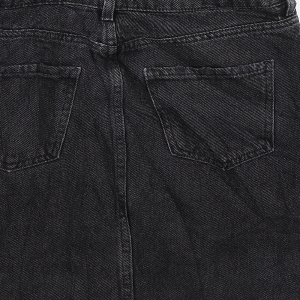 New Look Womens Black  Denim Mini Skirt Size 10