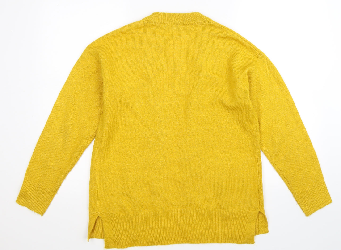 Nutmeg Womens Yellow  Knit Cardigan Jumper Size 8