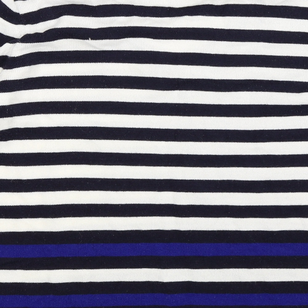 Marks and Spencer Womens Blue Striped Knit Pullover Jumper Size 18