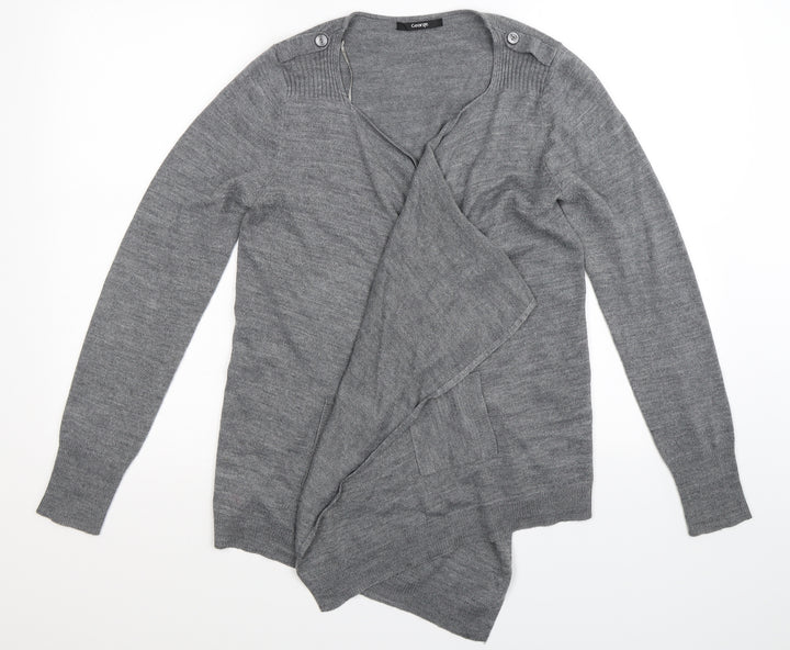 George Womens Grey Knit Cardigan Jumper Size 10