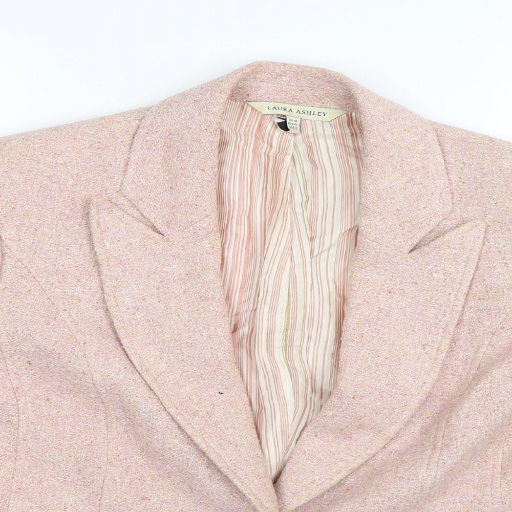 Laura Ashley Womens Pink   Jacket Blazer Size 16