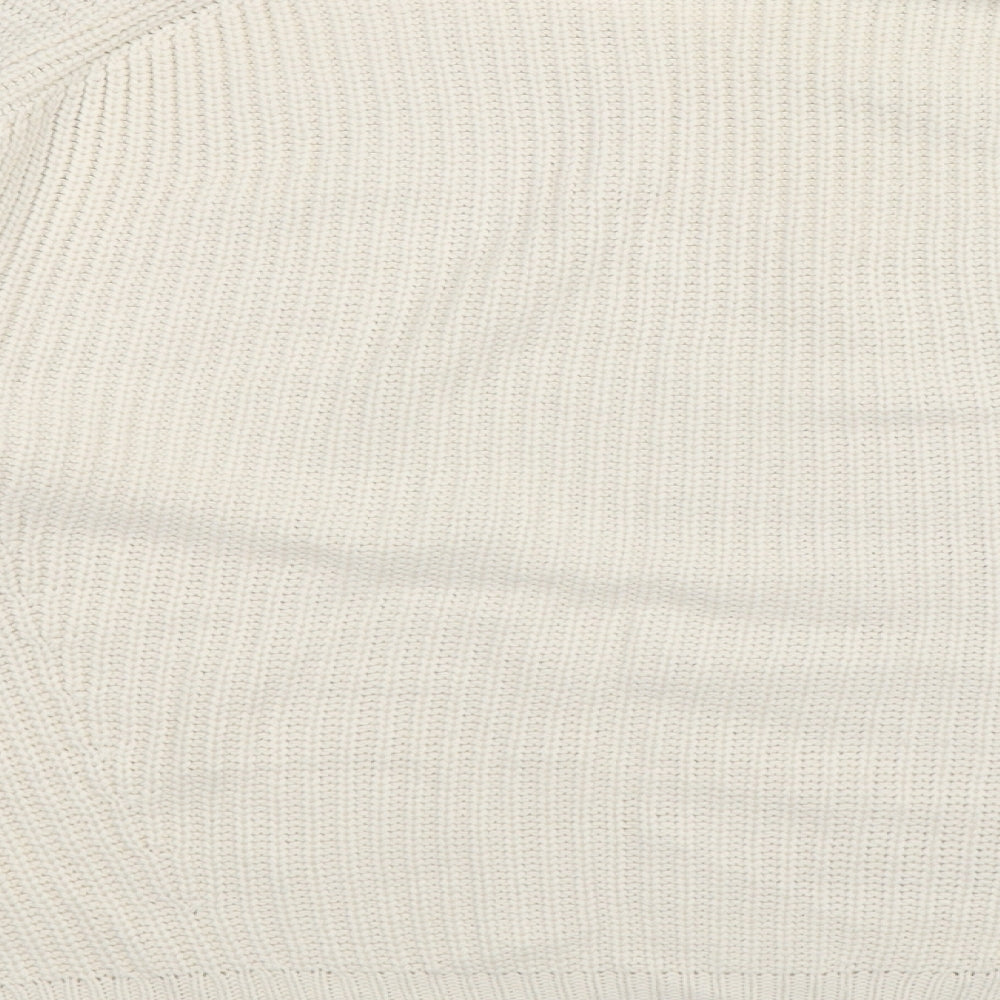 New Look Womens White  Knit Pullover Jumper Size S
