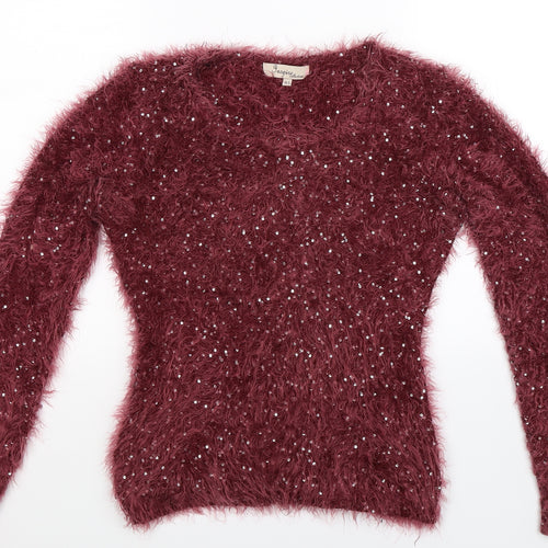 Inspire Womens Brown  Knit Pullover Jumper Size L