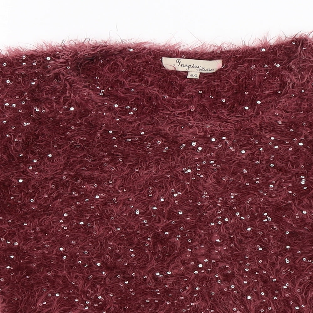Inspire Womens Brown  Knit Pullover Jumper Size L