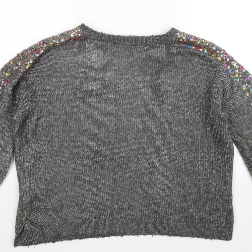 George Womens Grey  Knit Pullover Jumper Size M  - Oversized