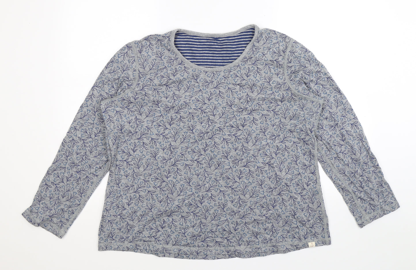 Seasalt Womens Grey Floral  Basic T-Shirt Size 20