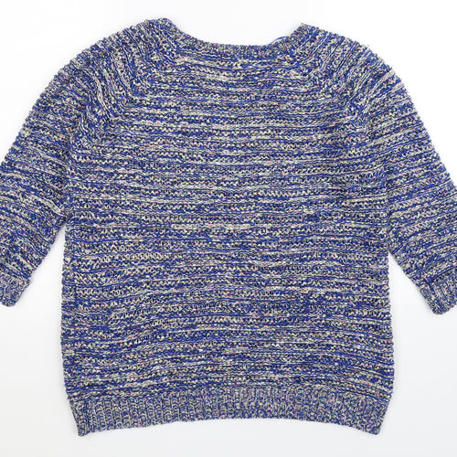 F&F Womens Blue  Knit Pullover Jumper Size 12
