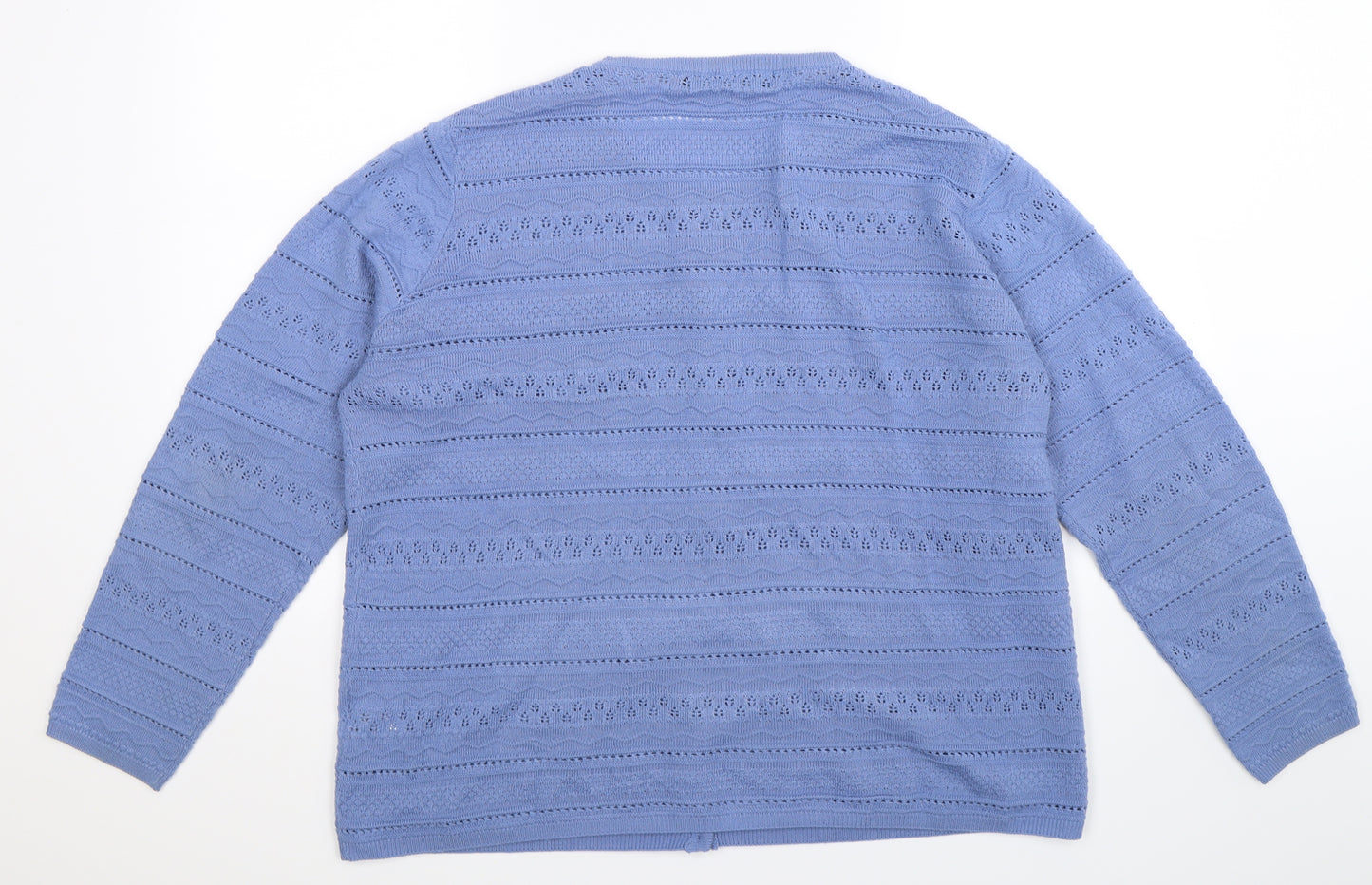 Isle Womens Blue  Knit Cardigan Jumper Size 20