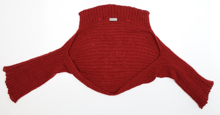 Per Una Womens Brown Knit Cape Jumper Size L