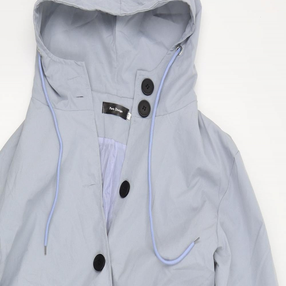 paris design Womens Blue   Jacket Coat Size S