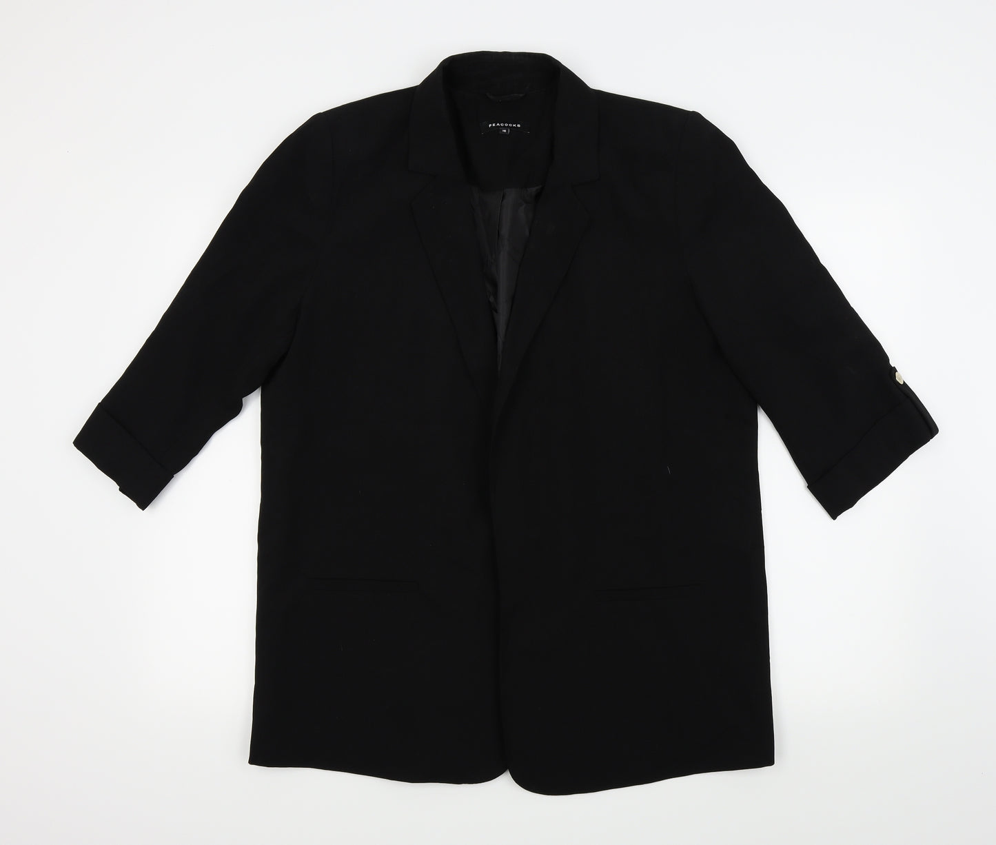 Peacocks Womens Black   Jacket Blazer Size 16