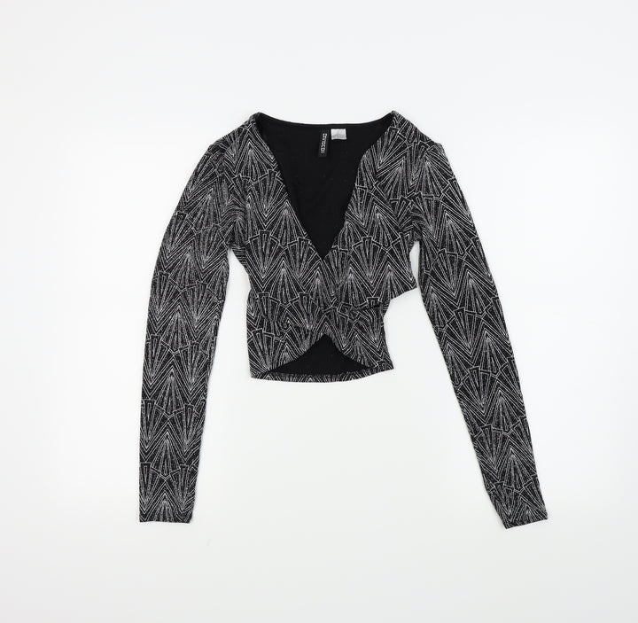 H&M Womens Silver   Basic Blouse Size S