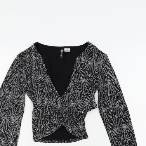 H&M Womens Silver   Basic Blouse Size S