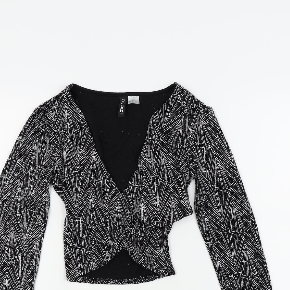 H&M Womens Silver   Basic Blouse Size S