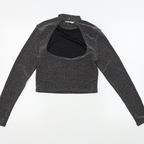 H&M Womens Silver   Basic Blouse Size M
