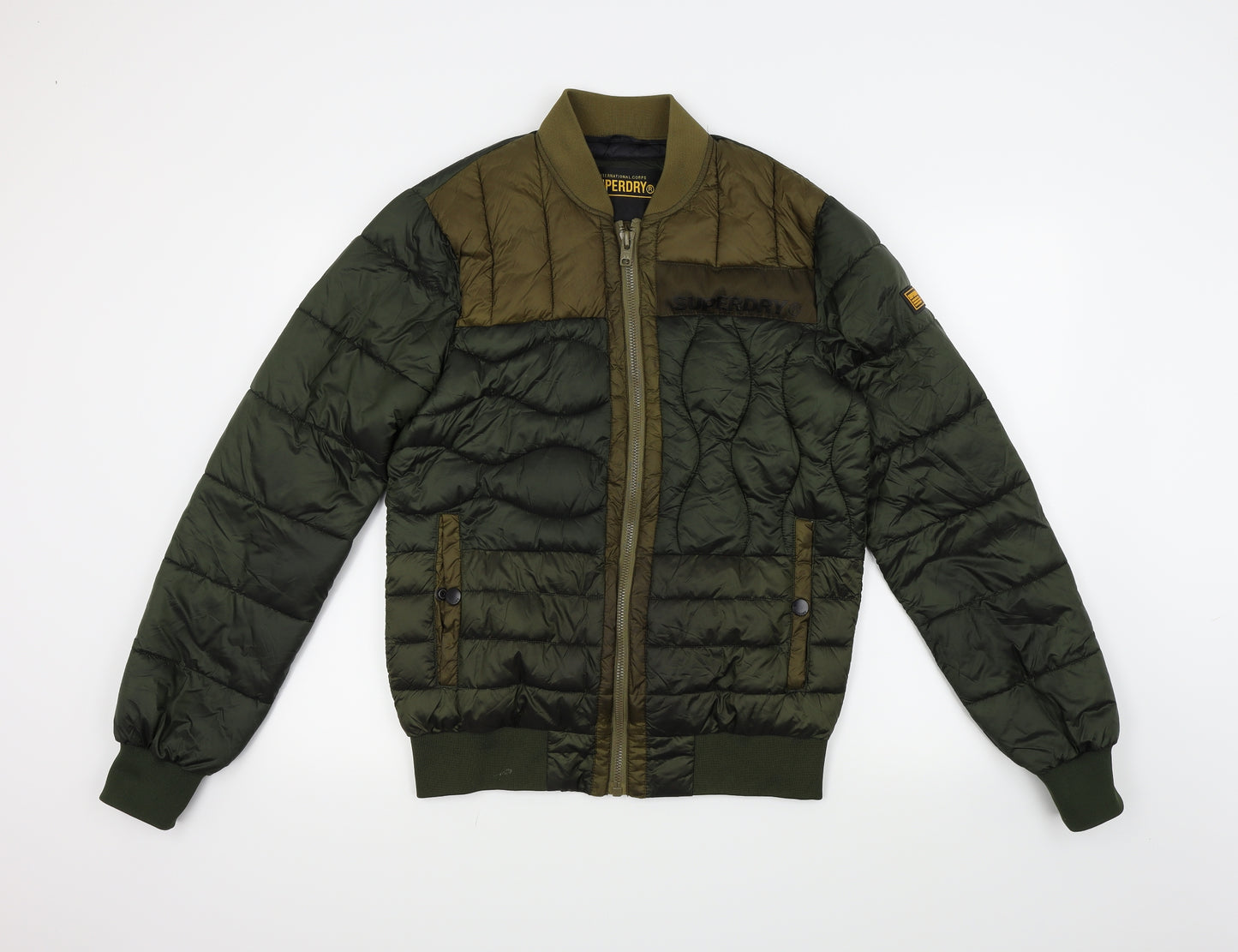 Superdry Mens Green   Puffer Jacket Coat Size M