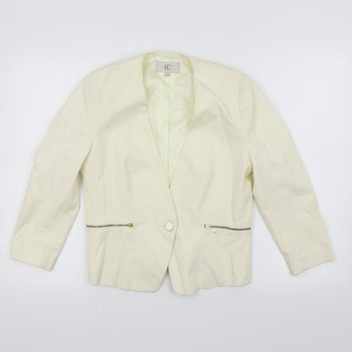 CC Womens White   Jacket Blazer Size 10