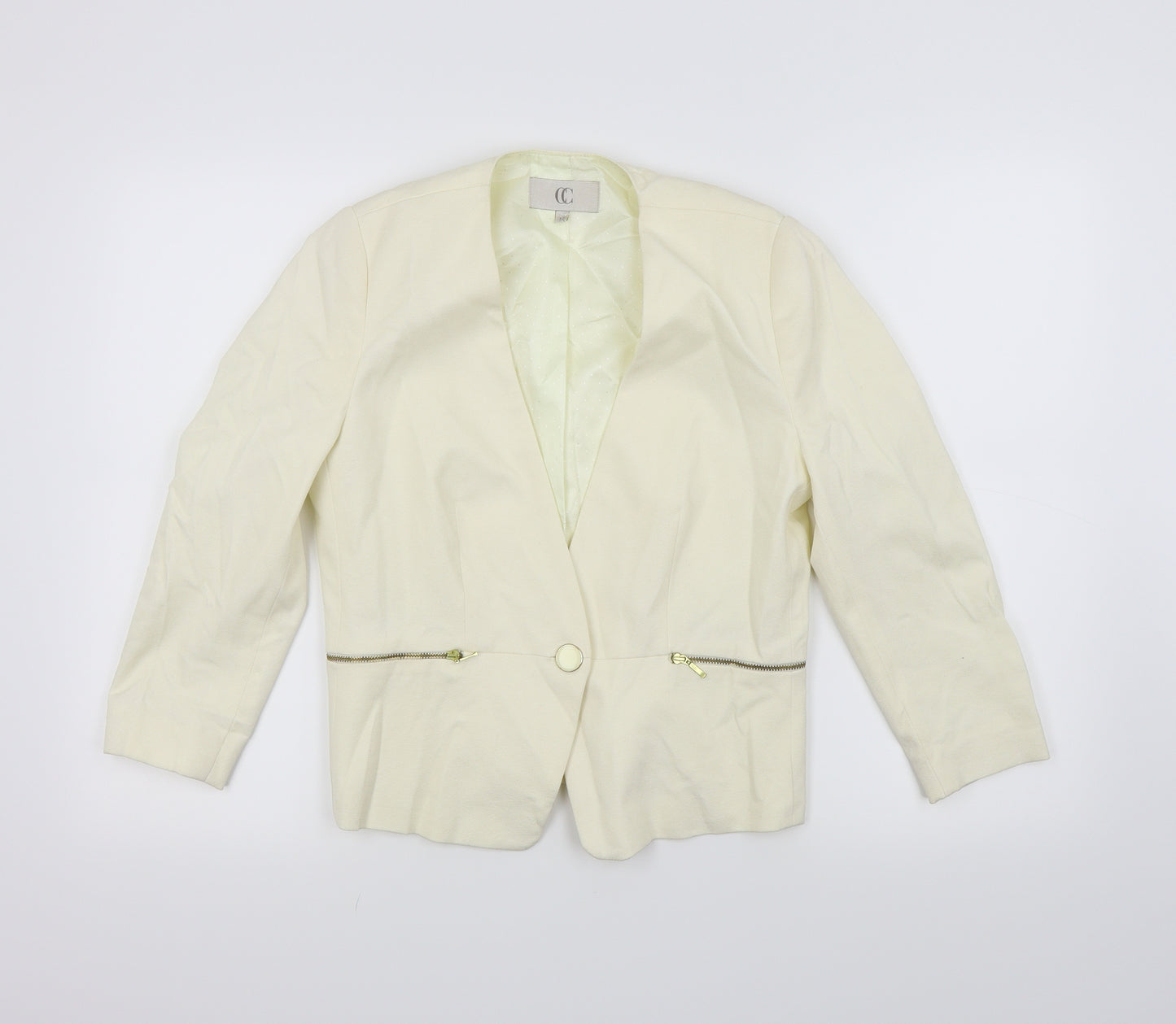 CC Womens White   Jacket Blazer Size 10