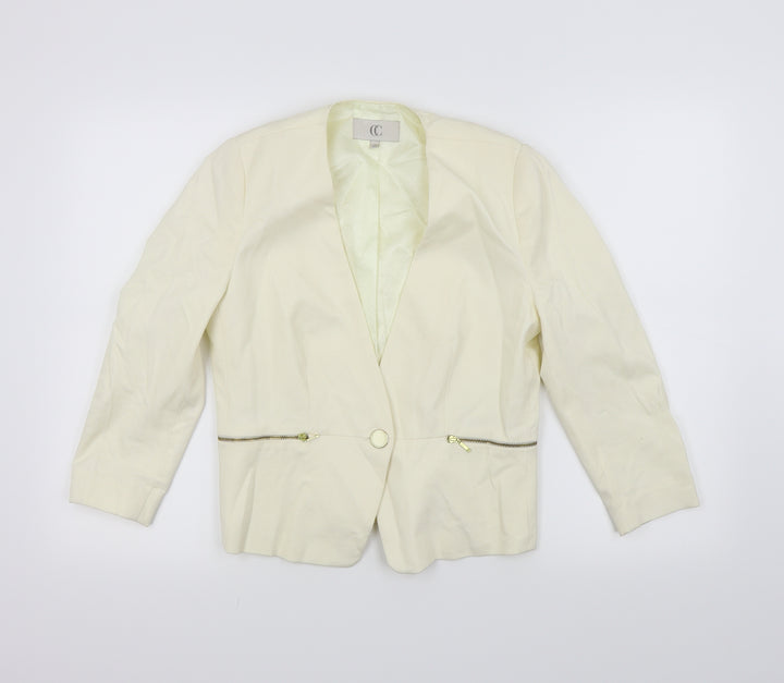 CC Womens White   Jacket Blazer Size 10