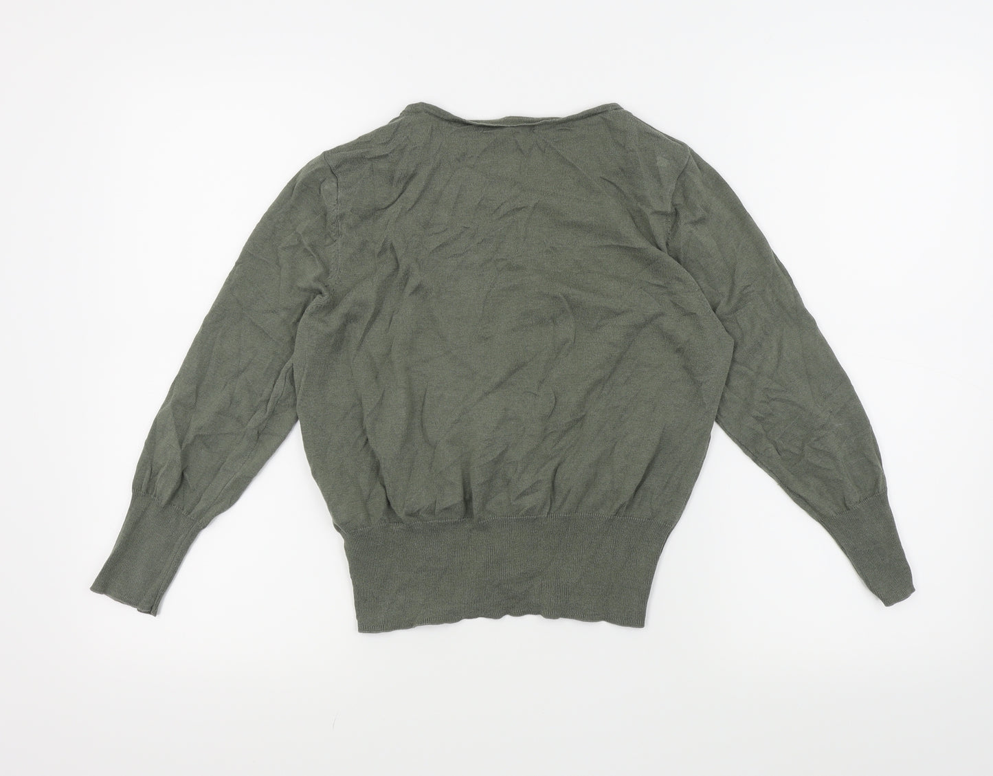 Woolovers Womens Green   Cardigan Jumper Size M