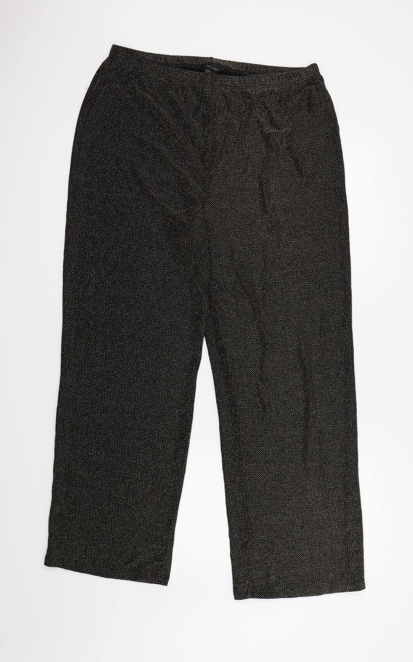 Roland Klein Womens Gold   Trousers  Size 16 L29 in