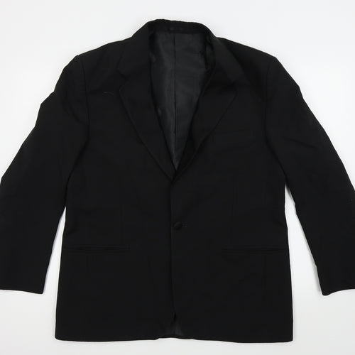 Etiquette Mens Black   Jacket Suit Jacket Size 42