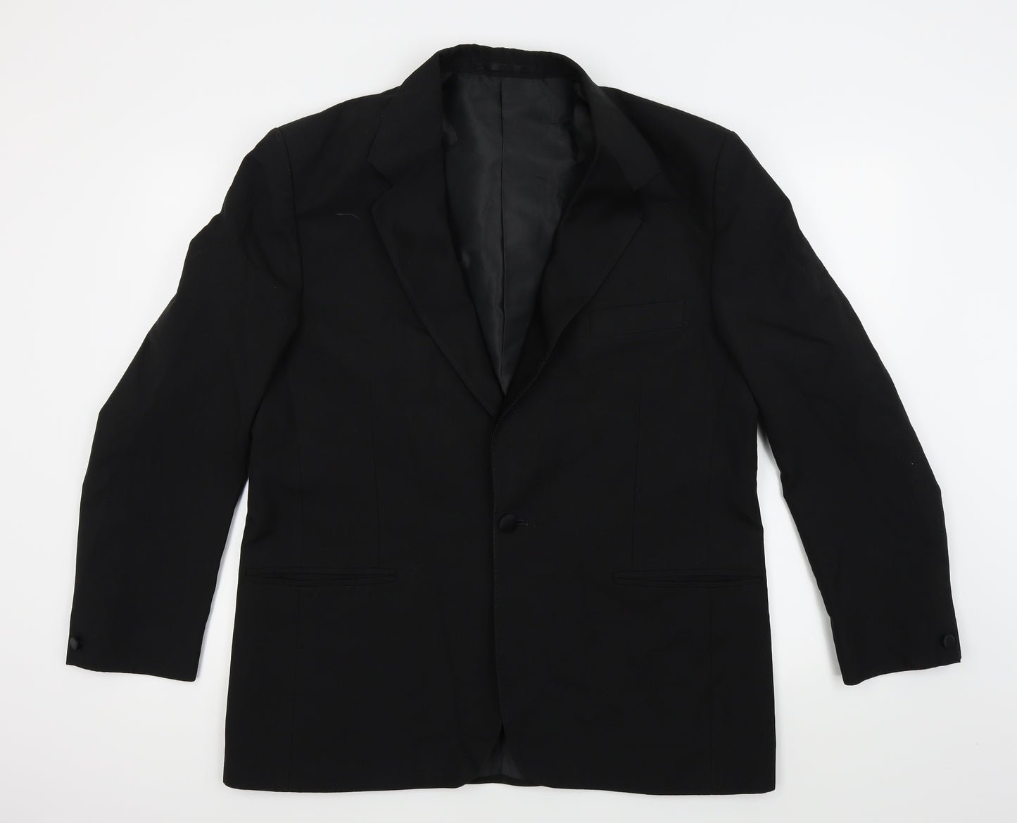 Etiquette Mens Black   Jacket Suit Jacket Size 42
