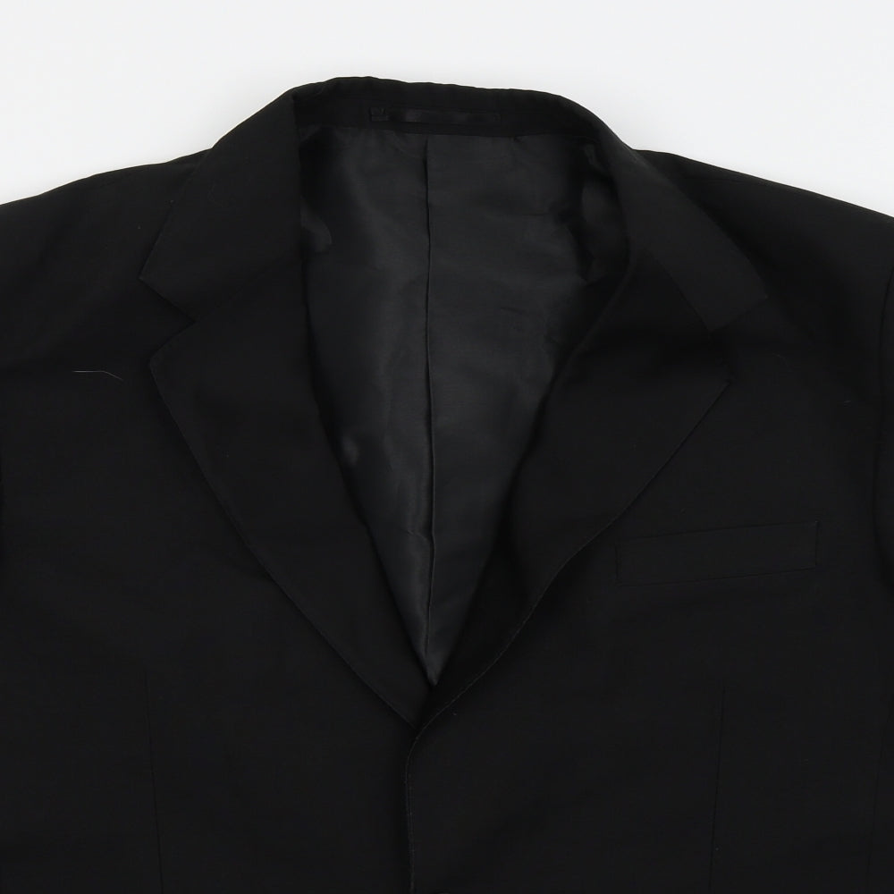 Etiquette Mens Black   Jacket Suit Jacket Size 42