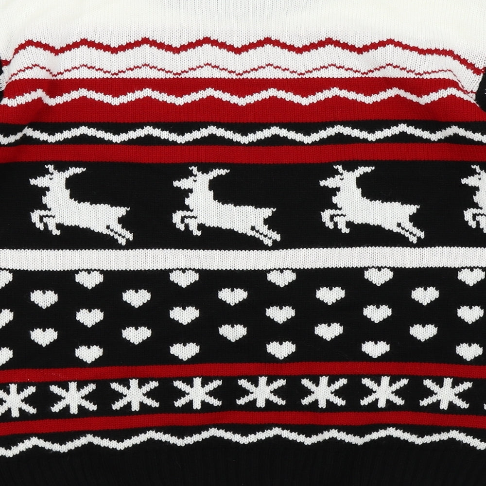 Cheeky Elf Womens Black   Pullover Jumper Size M  - Christmas Jumper