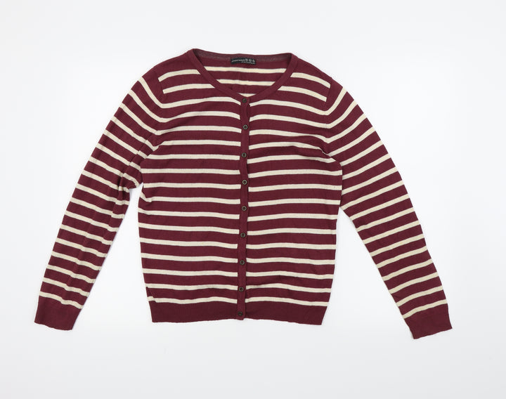 Atmosphere Womens Purple Striped Cardigan Jumper Size 14