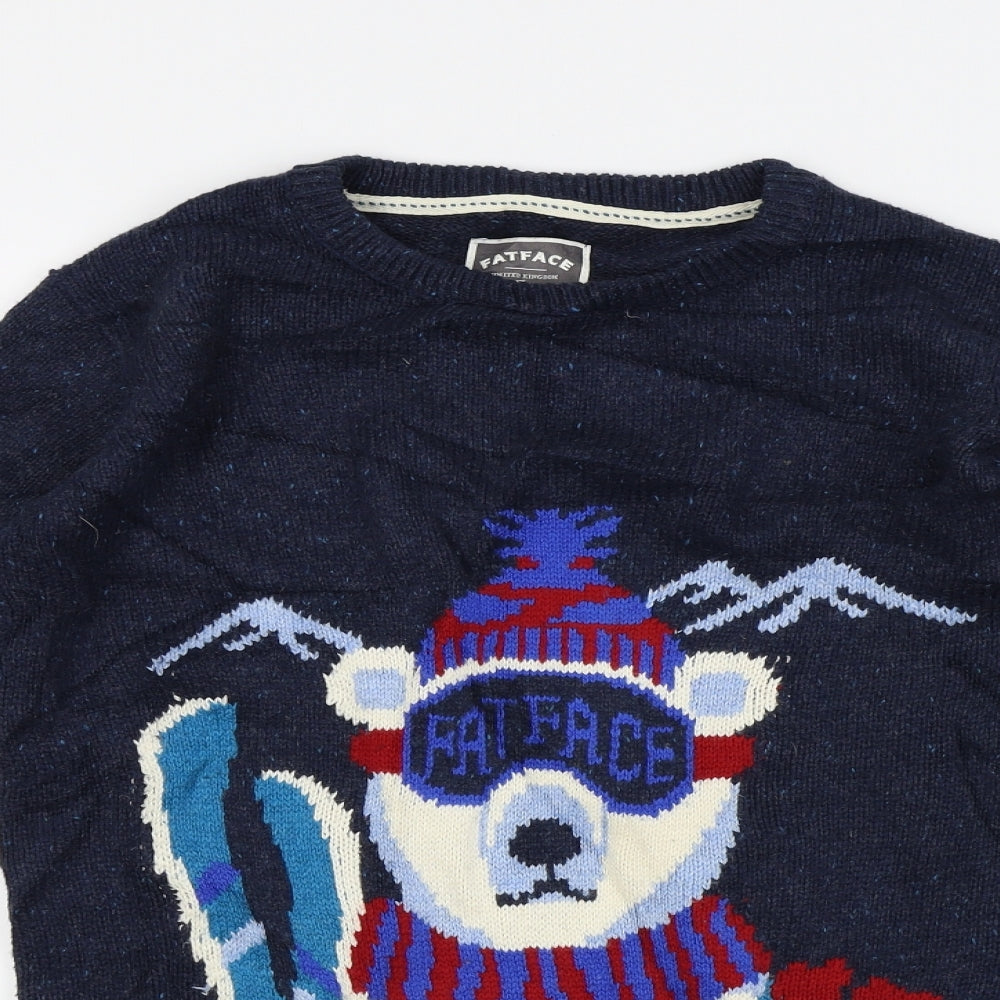 Fat Face Boys Blue   Pullover Jumper Size 12-13 Years