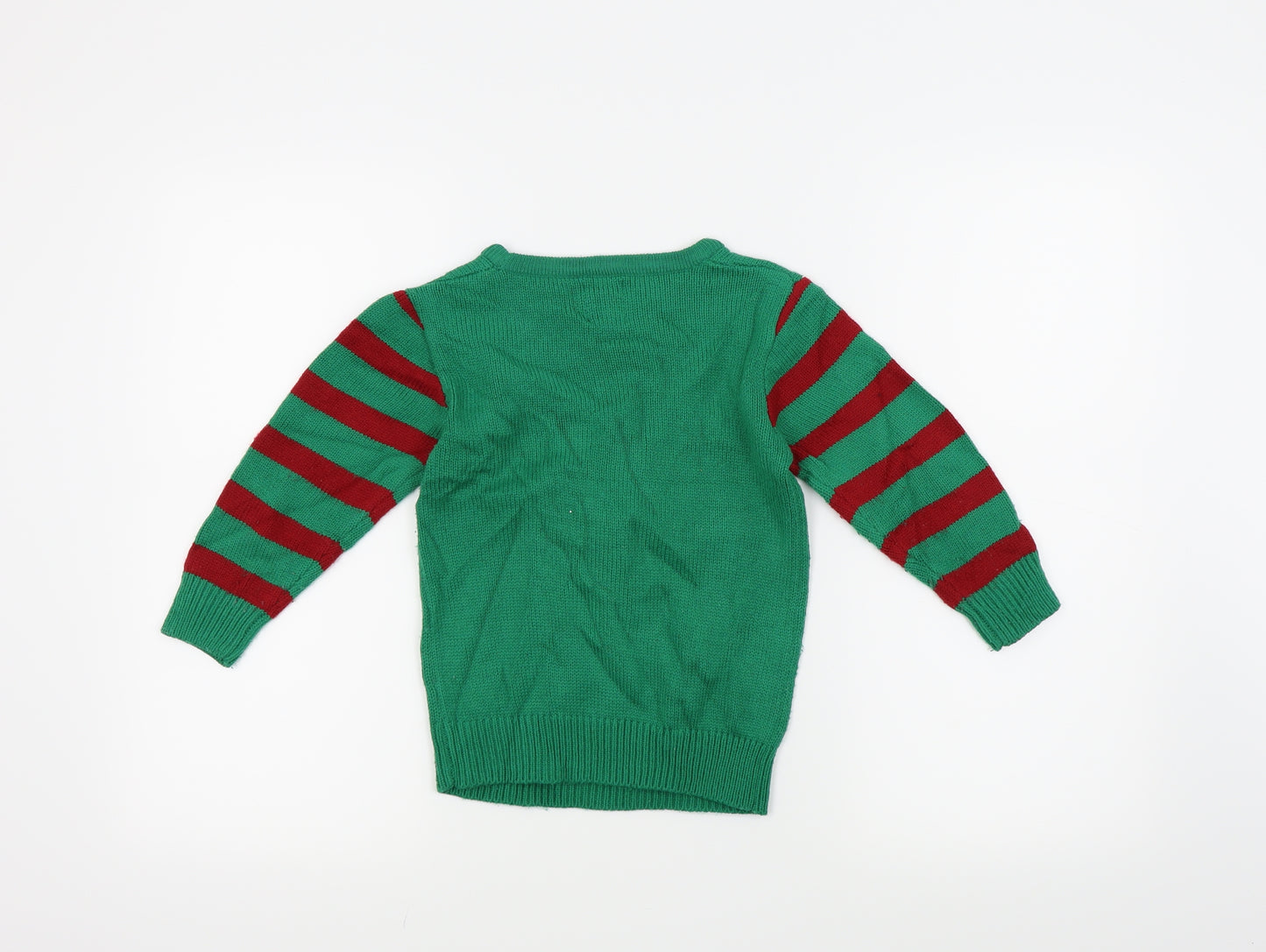 George Boys Green   Pullover Jumper Size 4-5 Years  - Christmas jumper