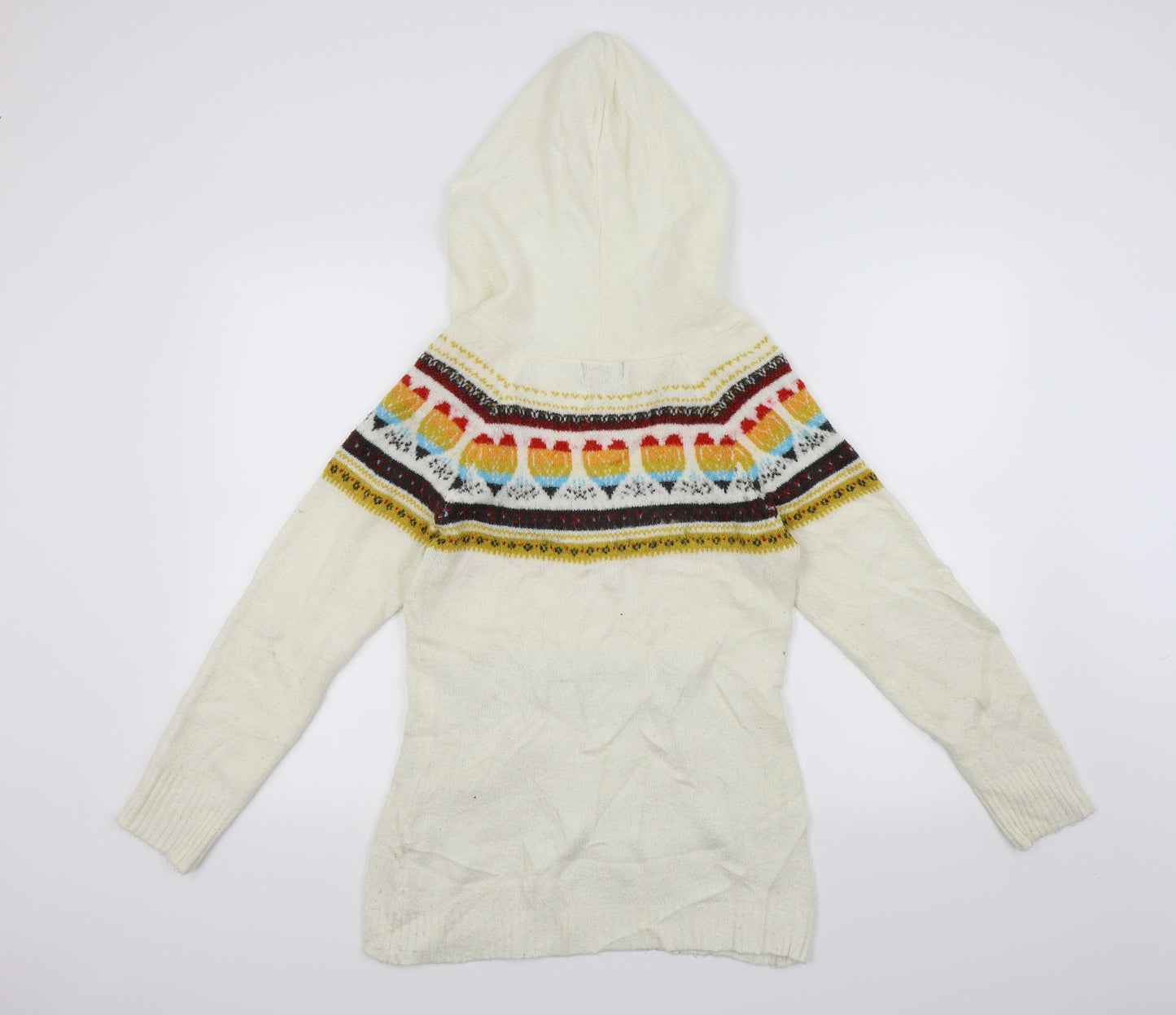 Apricot Womens White   Pullover Hoodie Size S  - Front pocket