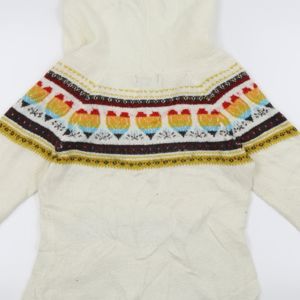 Apricot Womens White   Pullover Hoodie Size S  - Front pocket