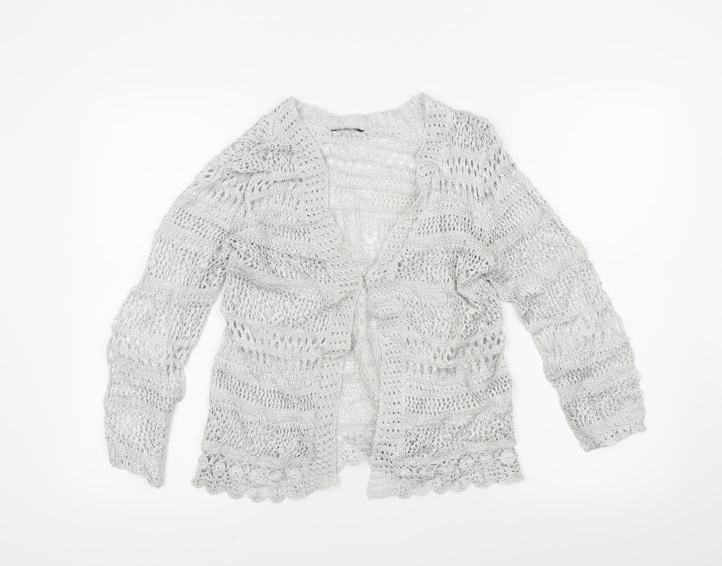 Roman Womens Silver   Cardigan Jumper Size 12