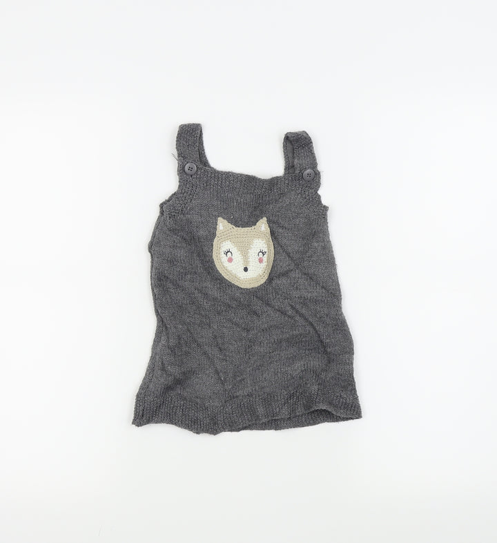 Nutmeg Girls Grey   A-Line  Size 9-12 Months