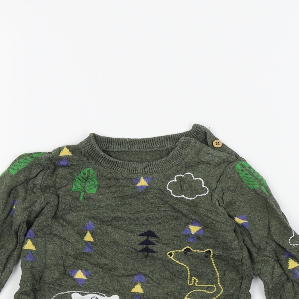 TU Boys Green   Pullover Jumper Size 12-18 Months