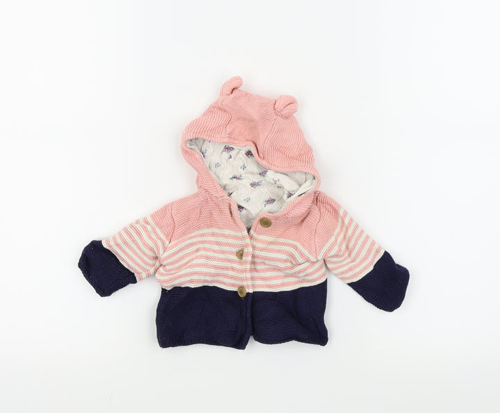 Mothercare Girls Pink Jacket Coatigan Size 0-3 Months