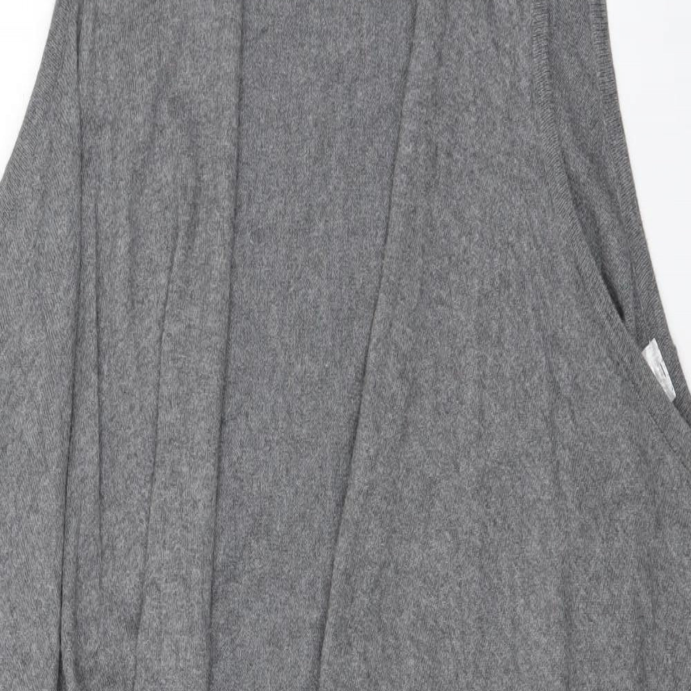 E-vie Womens Grey Fair Isle Knit Cardigan Jumper Size L