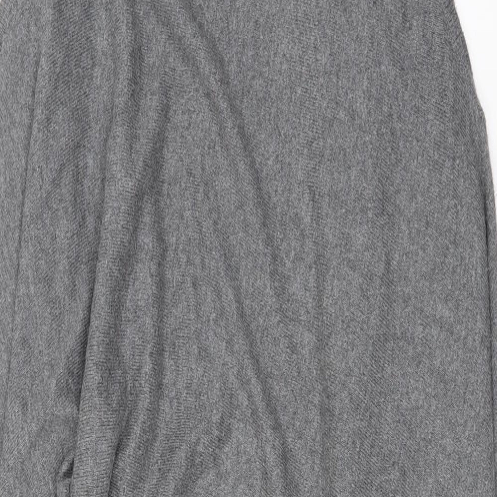 E-vie Womens Grey Fair Isle Knit Cardigan Jumper Size L