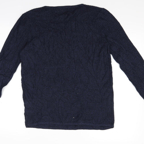 Topman Mens Blue  Knit Pullover Jumper Size S