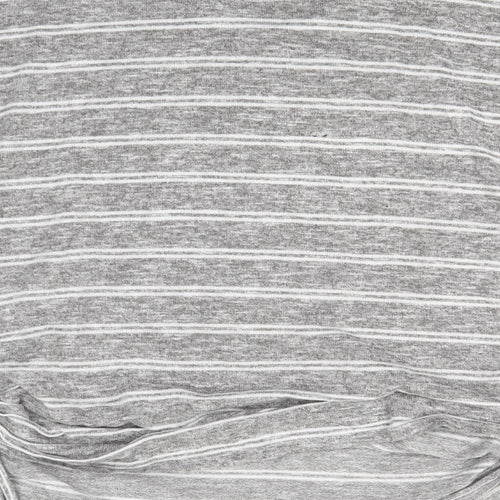 Papaya Womens Grey Striped  Basic Blouse Size XL