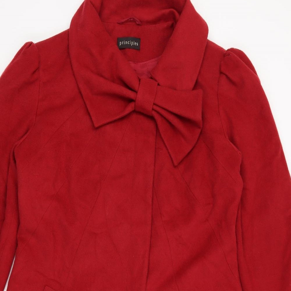 Principles Womens Red   Pea Coat Coat Size 12
