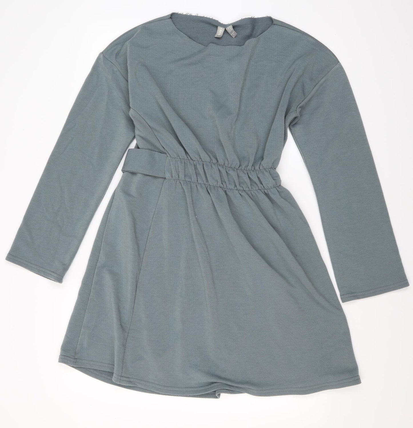 ASOS Womens Grey   Fit & Flare  Size 10  - raw hem neck