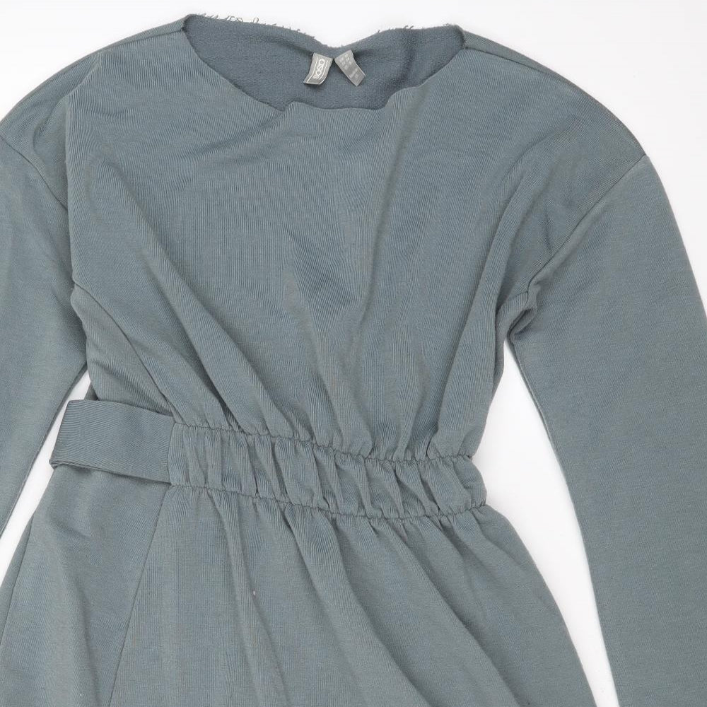 ASOS Womens Grey   Fit & Flare  Size 10  - raw hem neck