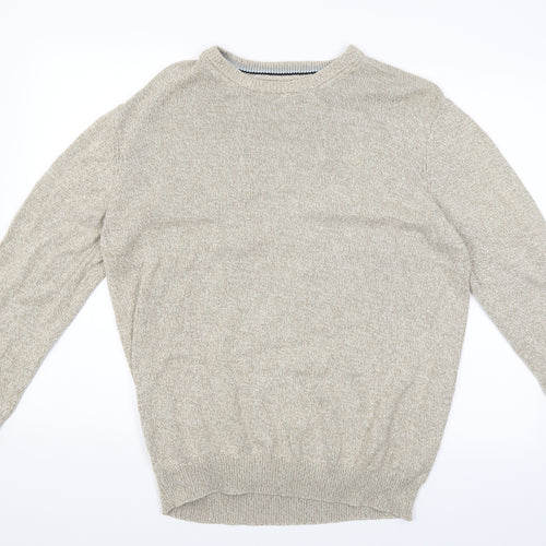 Lincoln Mens Ivory  Knit Pullover Jumper Size L