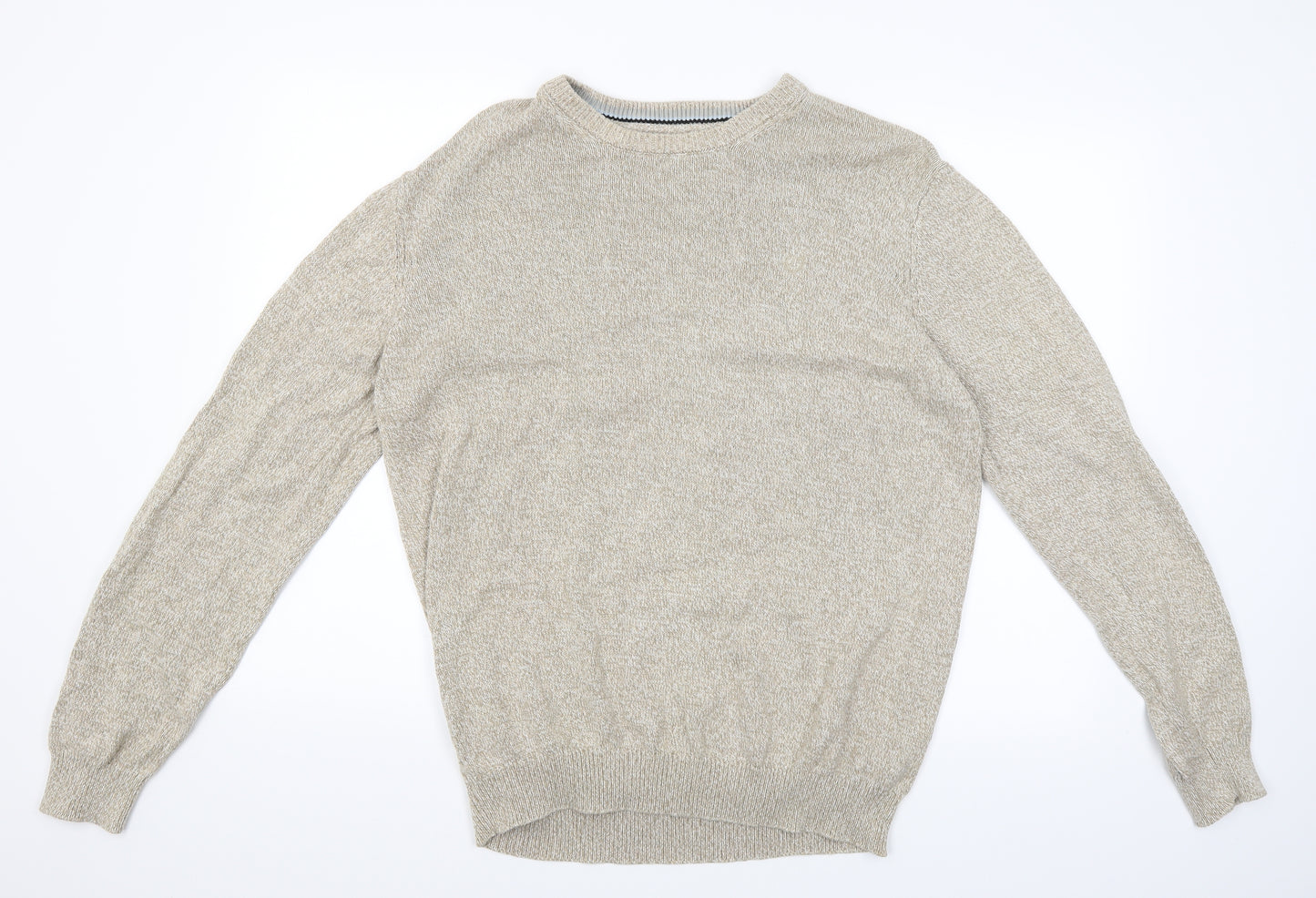 Lincoln Mens Ivory  Knit Pullover Jumper Size L