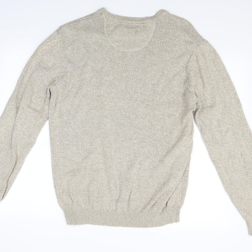 Lincoln Mens Ivory  Knit Pullover Jumper Size L