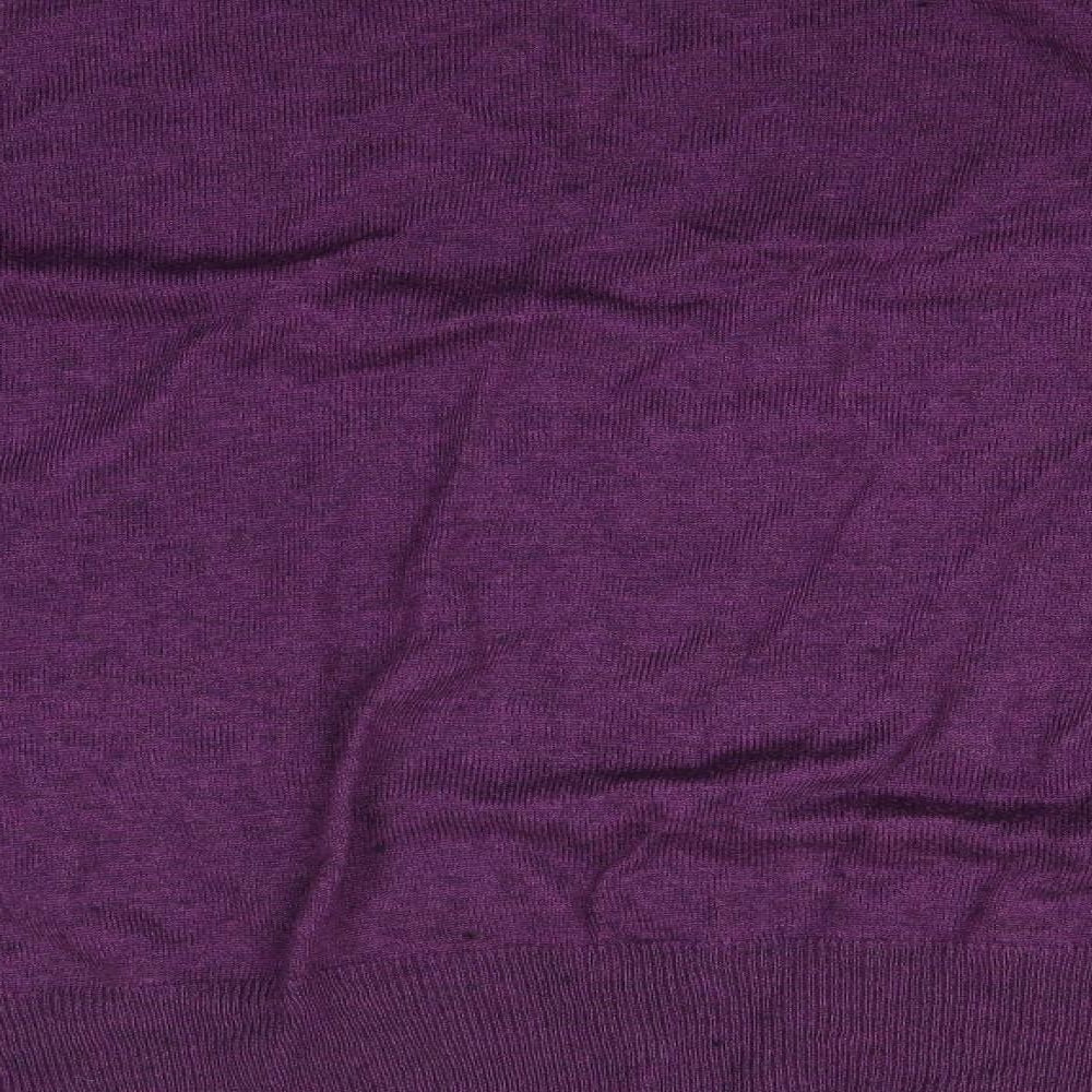 Evans Womens Purple  Knit Pullover Jumper Size 30