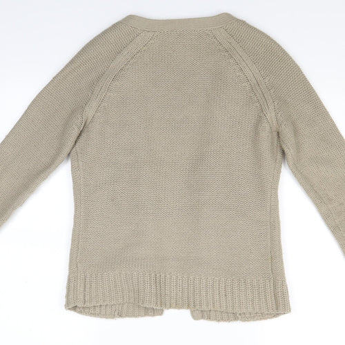 DEX Products Womens Beige  Knit Cardigan Jumper Size S
